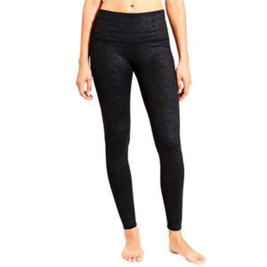 Athelta High Rise Serpent Chaturanga Tight Leggings XL Wide Waistband Black